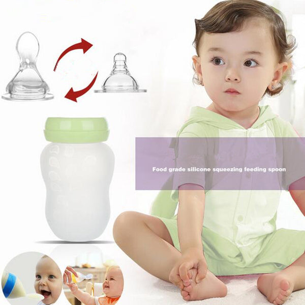 Spoon Silicone Baby Feeding Cup