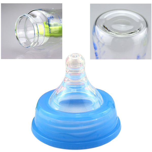 Silicone Glass Milk Feeding Bottle