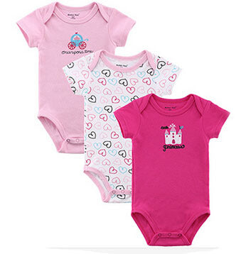 Cute Pink Print Rompers