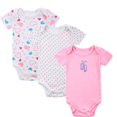 Cute Pink Print Rompers